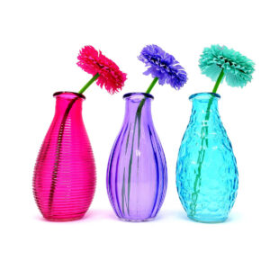 Színes üveg váza szett (3db)